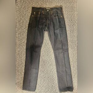 Gap 1969 Rigid (Raw) Selvedge Denim Straight Leg Jeans 28x30 Button Fly